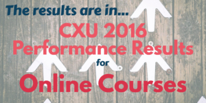 CXU 2016 Performance Results: Online Courses