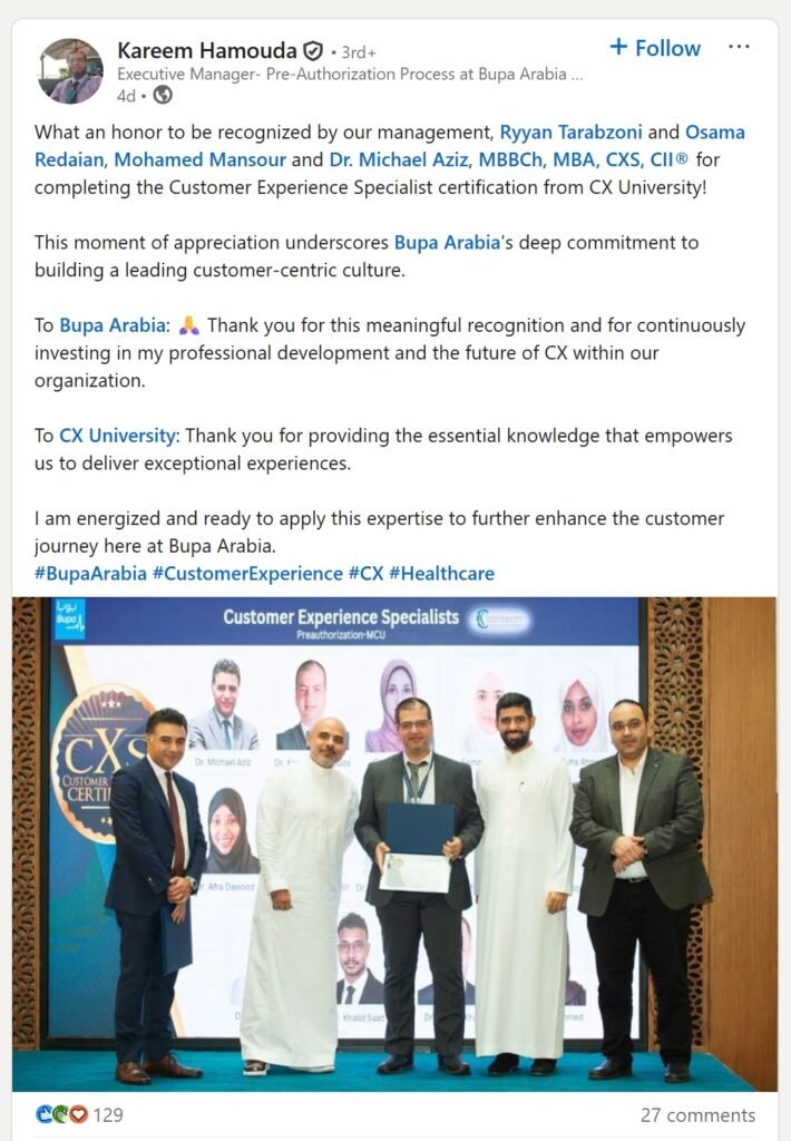 Employee Experience - Customer Experience Professional Development