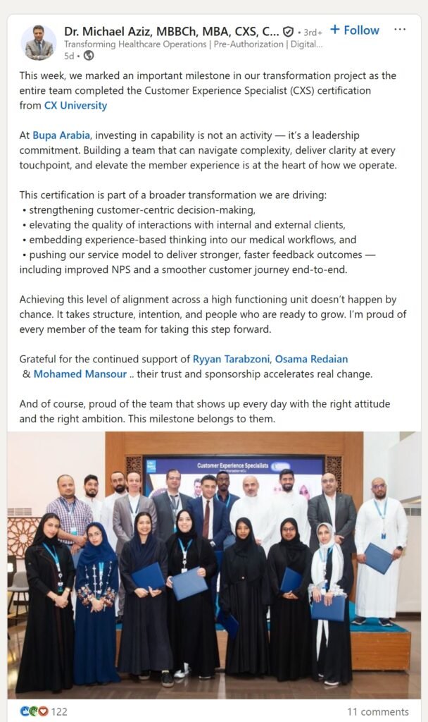 Employee Experience - Customer Experience and AI Leadership