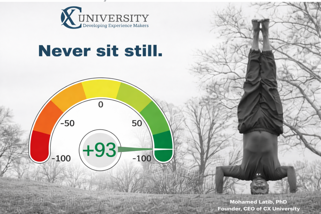 NPS +93 promo 2026 Never Sit Still