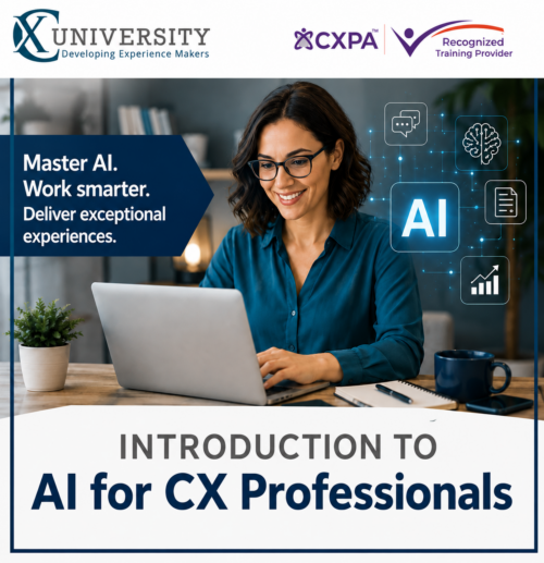 Corporate Woman working on a laptop using AI,